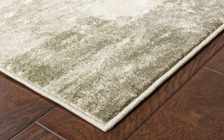 Oriental Weavers Rowan 2067W Ivory/ Grey Area Rug Corner On Wood