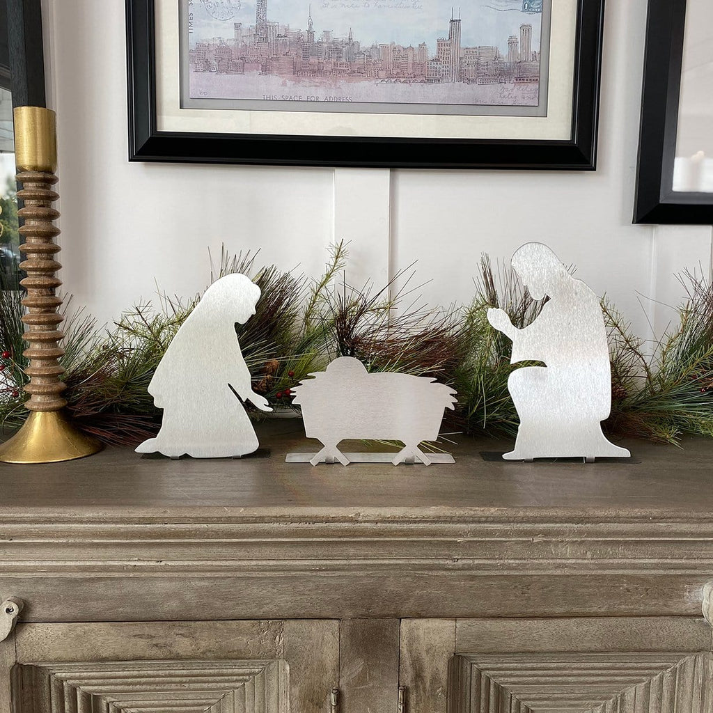 3-Piece Traditional Nativity - Christmas Decorations Nativity Set for Mantle
