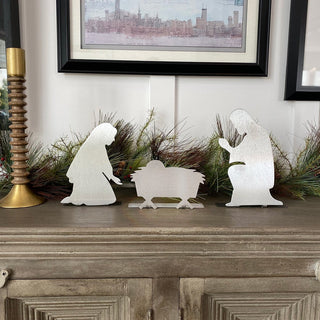 3-Piece Traditional Nativity - Christmas Decorations Nativity Set for Mantle