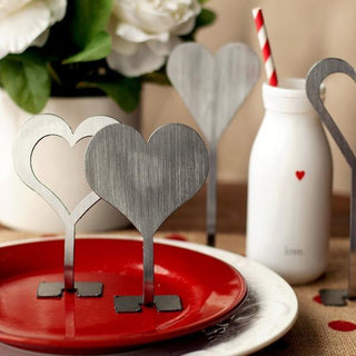 8" Stand-Up Hearts (Two Styles) - Romantic Date Night Decorations