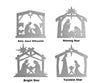 9" Nativity Silhouette - 4 Styles - Birth of Jesus Scene Figures