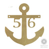 Anchor Address Plaque - Coastal House Numbers Plaque Beach Nautical Decor