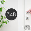 Downing Custom Address Plaque - 2 Sizes - Circular Address Plaque for House Numbers