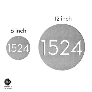 Downing Custom Address Plaque - 2 Sizes - Circular Address Plaque for House Numbers