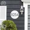 Downing Custom Address Plaque - 2 Sizes - Circular Address Plaque for House Numbers