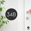 Downing Custom Address Plaque - 2 Sizes - Circular Address Plaque for House Numbers