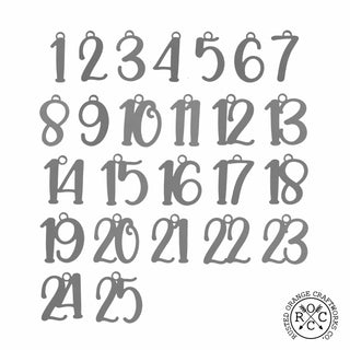 Advent Calendar Numbers for Countdown 1 - 25