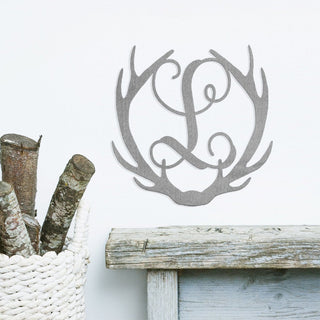 Antler Single Letter Monogram - Personalized Deer Antler Wall Decor
