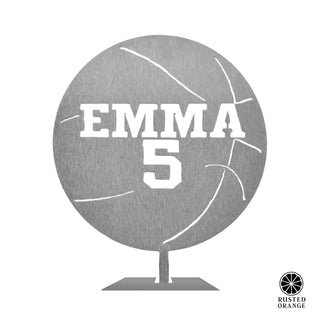 Custom Standing Sports Balls - 6 Styles - Metal Ball With Name and Player Number