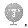 Custom Standing Sports Balls - 6 Styles - Metal Ball With Name and Player Number