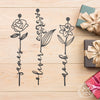 Birth Month Flowers - 3 pack - Family Name Sign