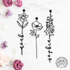 Birth Month Flowers - 3 pack - Family Name Sign