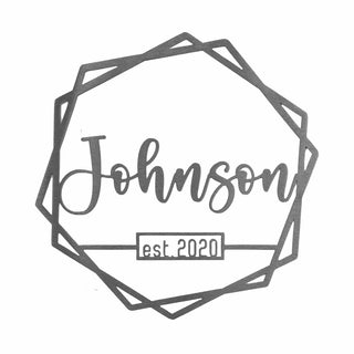 Clara Est. Date and Name Sign - Engagement Gifts For Couples Wall Decor