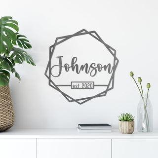 Clara Est. Date and Name Sign - Engagement Gifts For Couples Wall Decor