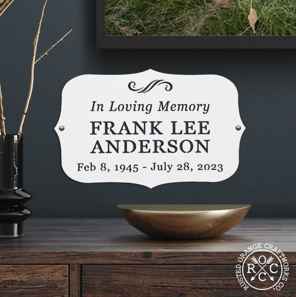 Classic Memorial Plaque - Graveyard Decoration Plaque for Cemetery