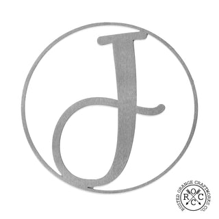 10" Modern Single Letter Monogram - 2 Styles - Custom Monogram Metal Wall Decor