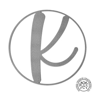 10" Modern Single Letter Monogram - 2 Styles - Custom Monogram Metal Wall Decor