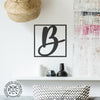 10" Modern Single Letter Monogram - 2 Styles - Custom Monogram Metal Wall Decor