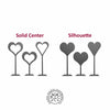 8" Stand-Up Hearts (Two Styles) - Romantic Date Night Decorations