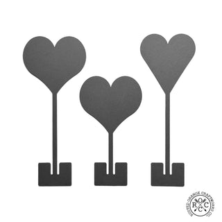 8" Stand-Up Hearts (Two Styles) - Romantic Date Night Decorations