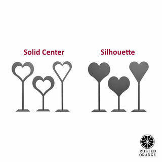 8" Stand-Up Hearts (Two Styles) - Romantic Date Night Decorations