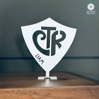 Choose the Right Stand Up Shield With Name - CTR Custom Metal Sign Baptism Boy and Girl Gifts