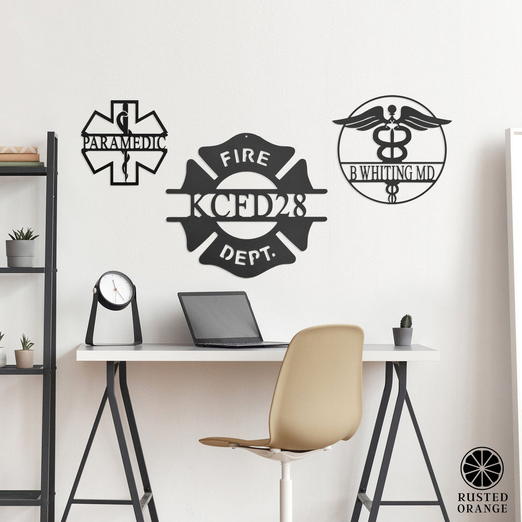 Everyday Heroes Signs - Firefighter, EMT, Doctors or Medical Office Name Plates For Wall or Tabletop