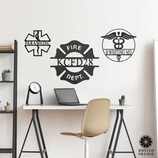 Everyday Heroes Signs - Firefighter, EMT, Doctors or Medical Office Name Plates For Wall or Tabletop