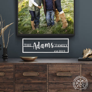 Family Name Plaque - Personalized Last Name Established Sign for Home