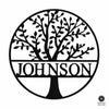 Family Tree Name Sign - 3 Sizes - Metal Personalized Last Name Signs for Wall or Door Decor