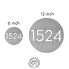 Downing Custom Address Plaque - 2 Sizes - Circular Address Plaque for House Numbers