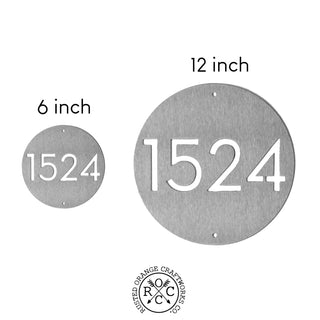 Downing Custom Address Plaque - 2 Sizes - Circular Address Plaque for House Numbers