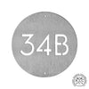 Downing Custom Address Plaque - 2 Sizes - Circular Address Plaque for House Numbers