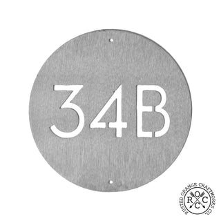 Downing Custom Address Plaque - 2 Sizes - Circular Address Plaque for House Numbers
