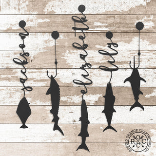 Fish with Name - 3 pack - Fishing Father's Day, Dad, Grandpa Gift