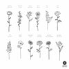 Flower Pick- Set of 3 Metal Flowers