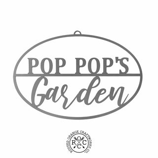 Garden Custom Ovals - 4 Styles - Personalized Garden Signs Decorative Outdoor