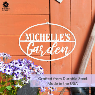 Garden Custom Ovals - 4 Styles - Personalized Garden Signs Decorative Outdoor
