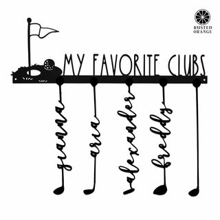 Hole in One Personalized Family Names Golf Sign - Golf Papa Signs Wall Decor