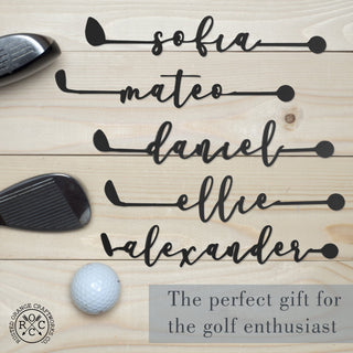 Hole in One Personalized Family Names Golf Sign - Golf Papa Signs Wall Decor