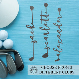 Hole in One Personalized Family Names Golf Sign - Golf Papa Signs Wall Decor