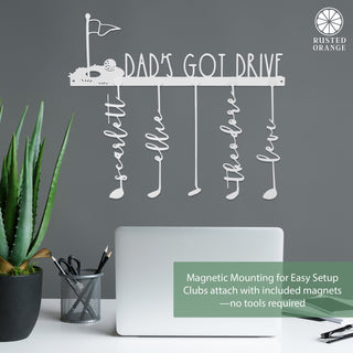 Hole in One Personalized Family Names Golf Sign - Golf Papa Signs Wall Decor