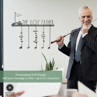 Hole in One Personalized Family Names Golf Sign - Golf Papa Signs Wall Decor