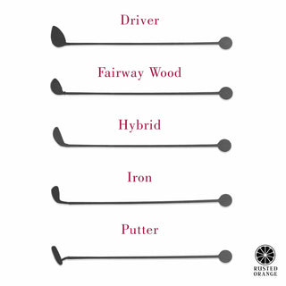 Golf Clubs with Name - 3 pack - Golf Papa Signs Wall Decor