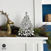 15" Metal Stand-Up Trees (2 Styles) - Metal Christmas Tree Cutout Holiday Decor