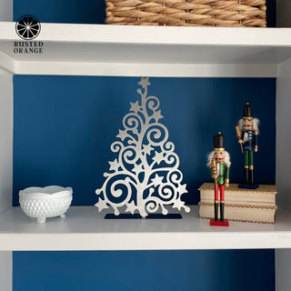 15" Metal Stand-Up Trees (2 Styles) - Metal Christmas Tree Cutout Holiday Decor