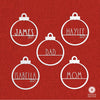 Amelia Jane Ornament Collection - 5 pack - Customized Christmas Ornament