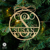 Circle Monogram Ornaments - 5 Pack - 4", 6", and 9" Personalized Christmas Tree Ornaments