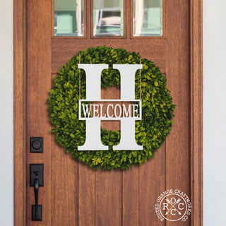 Bentley Address Monogram - 2 Sizes - Custom Metal Address Numbers for Outside Home