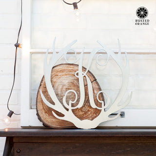 Antler Single Letter Monogram - Personalized Deer Antler Wall Decor